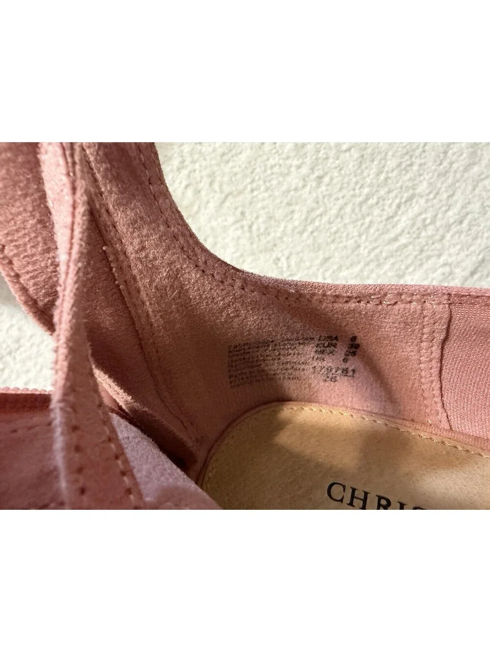 Christian Siriano Pink Faux Suede Flats Women’s Cross Strappy Zip Up Size 8